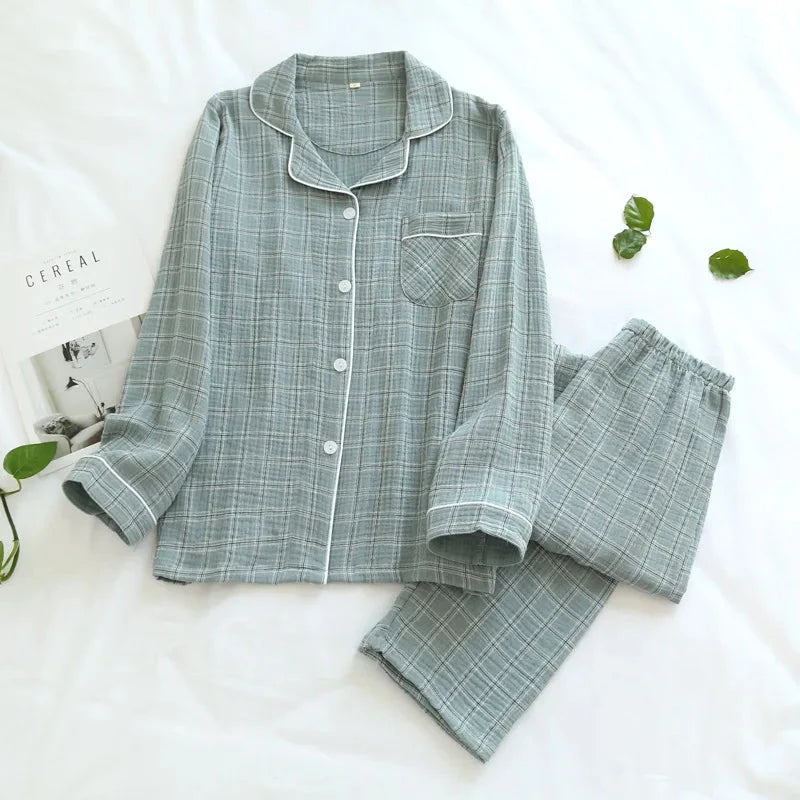 Couple's Pure Cotton Crepe Pajama Set