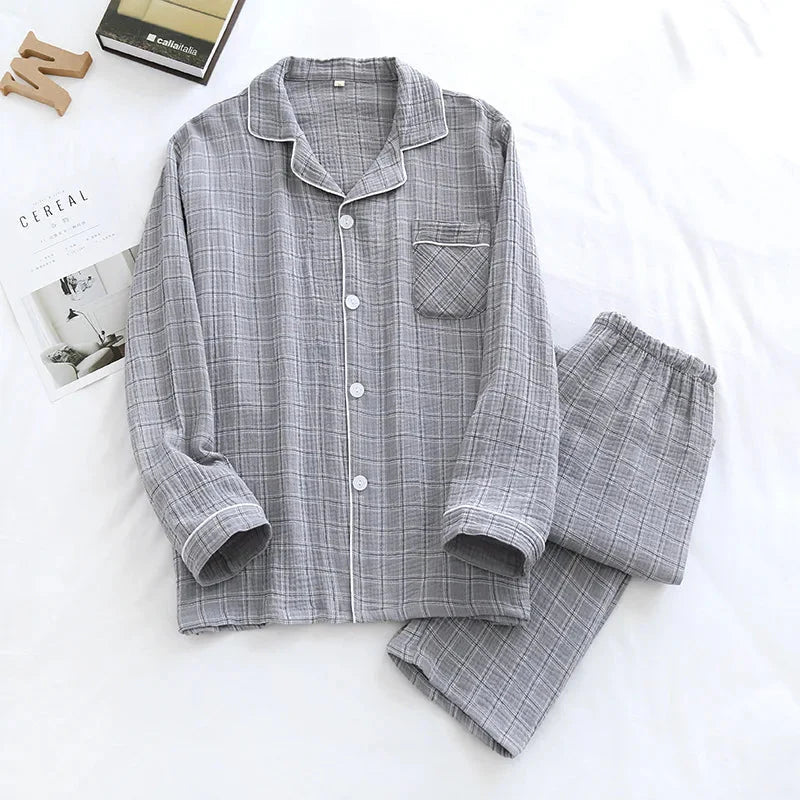 Couple's Pure Cotton Crepe Pajama Set