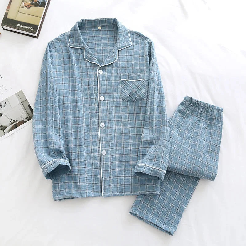 Couple's Pure Cotton Crepe Pajama Set