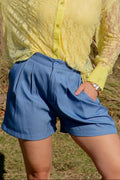 Trouser Shorts, Chambray