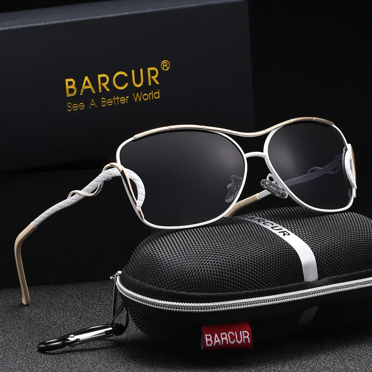 BARCUR Vintage Polarized Round Fashionable Women’s Sunglasses – Retro Fashion UV400 Stainless Steel Frame Stylish Party Apparel Accessories for Outdoor Travel & Oculos De Sol