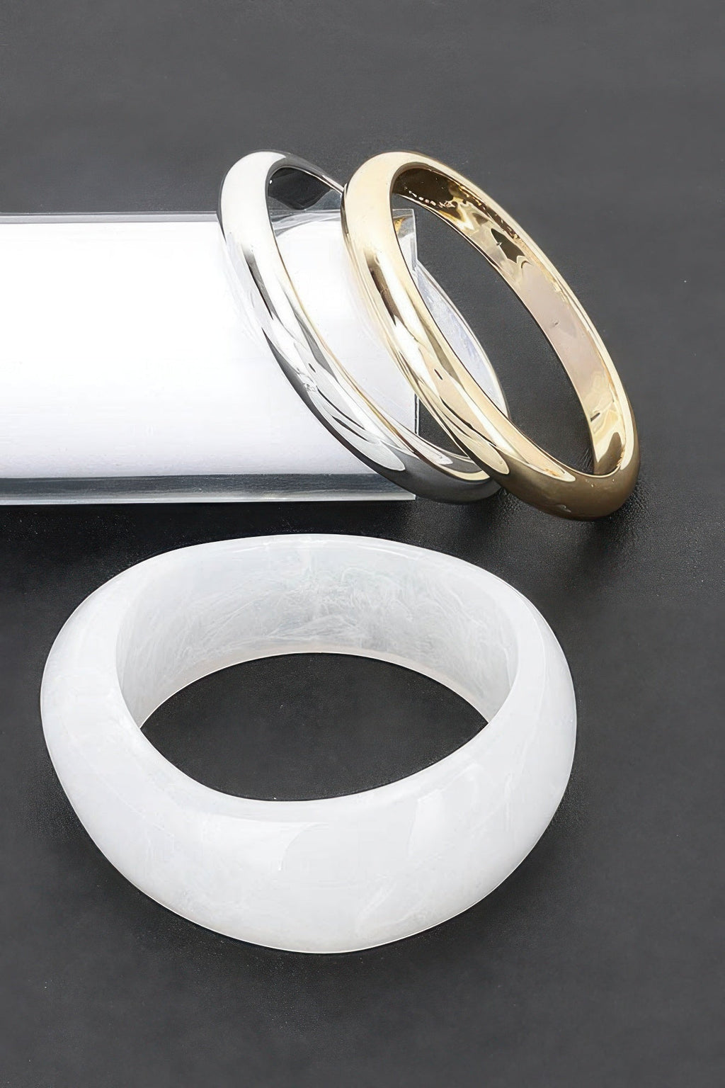 Multi Resin And Ccb Bangle Bracelet