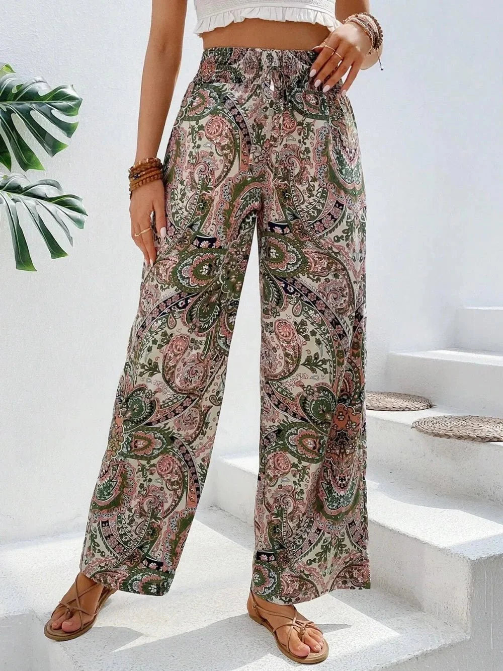 Printed Wide Leg Pants for Effortless Style and Comfort
