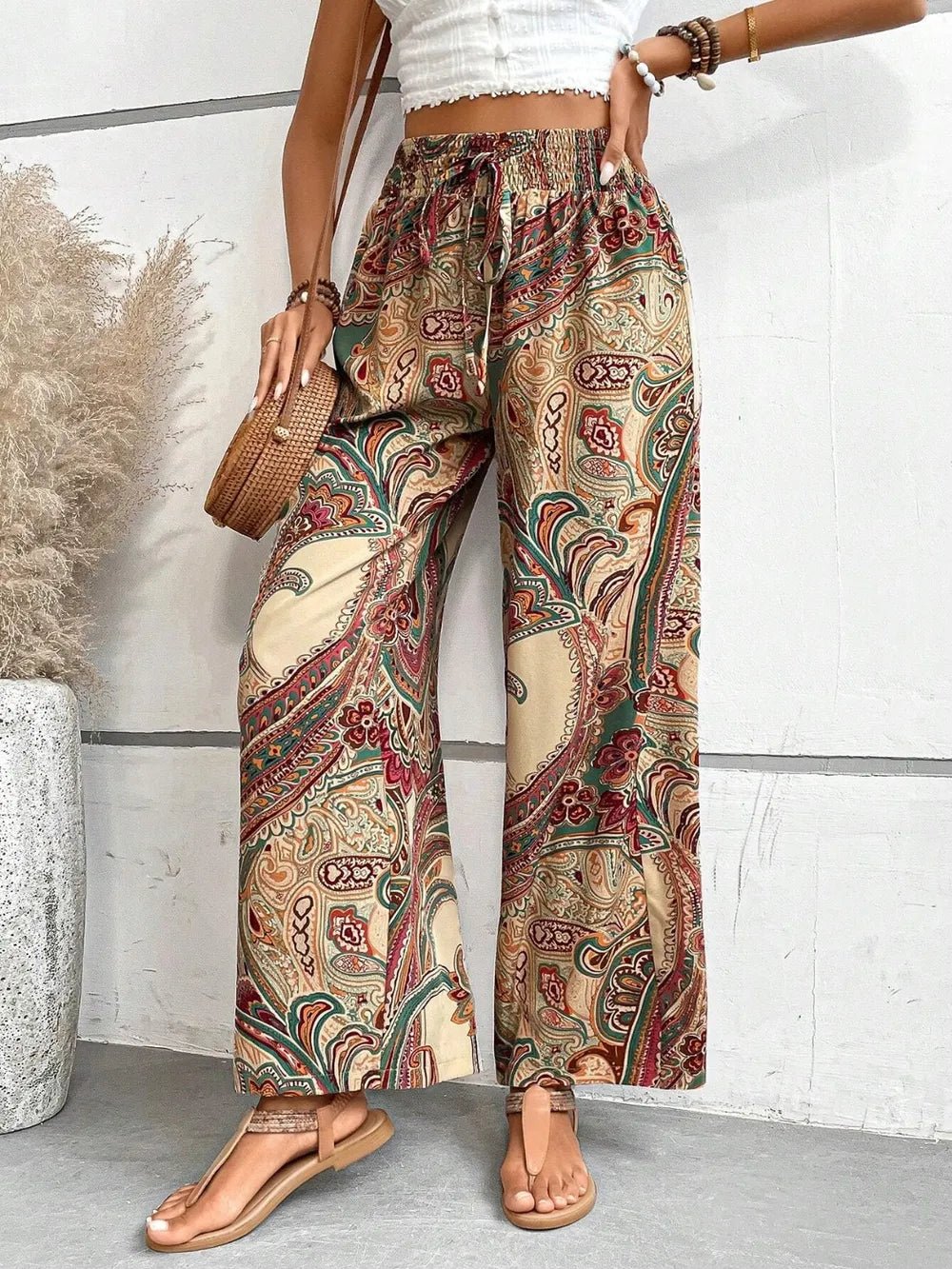 Printed Wide Leg Pants for Effortless Style and Comfort