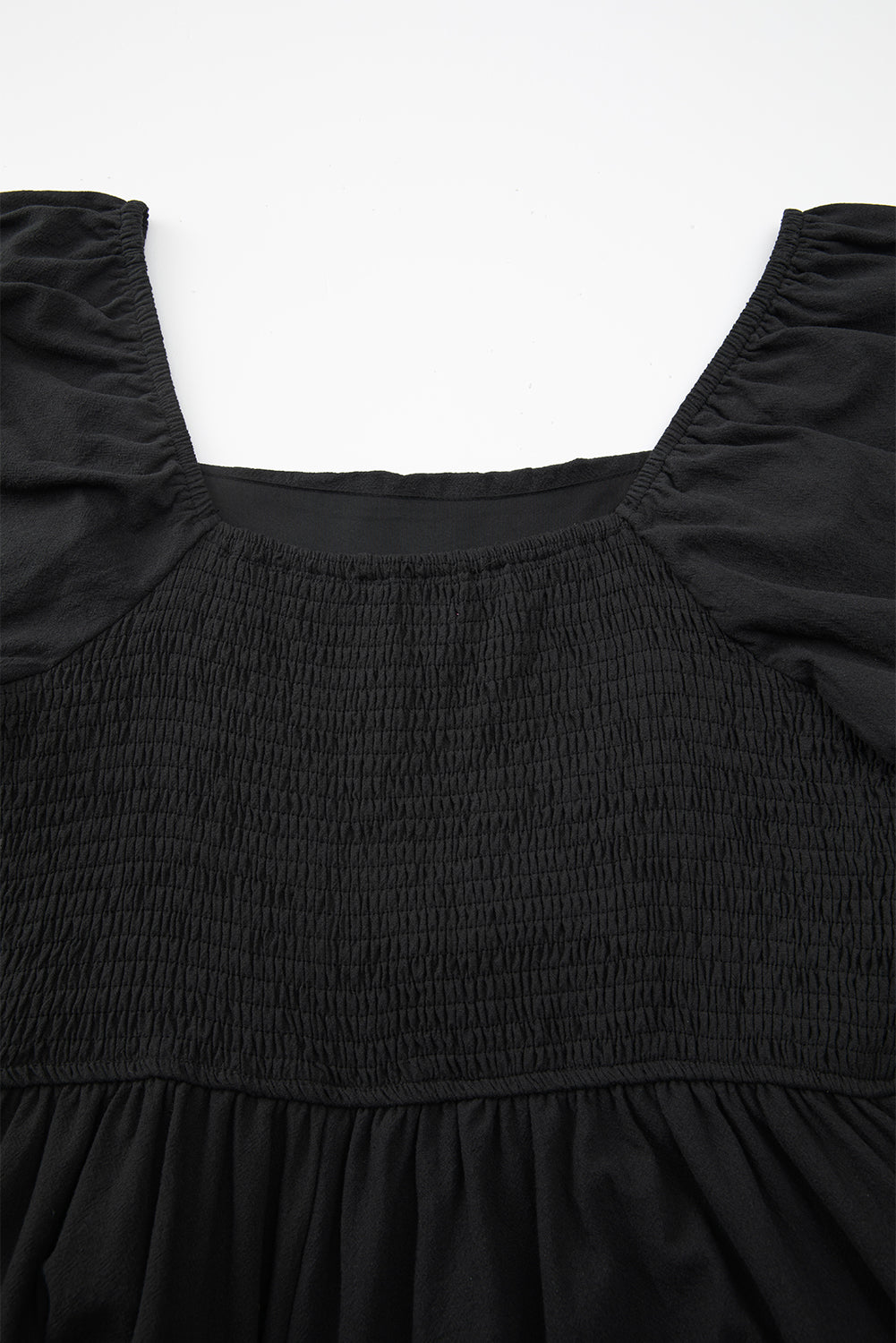 Malaysia Ruched Puff Sleeve Romper