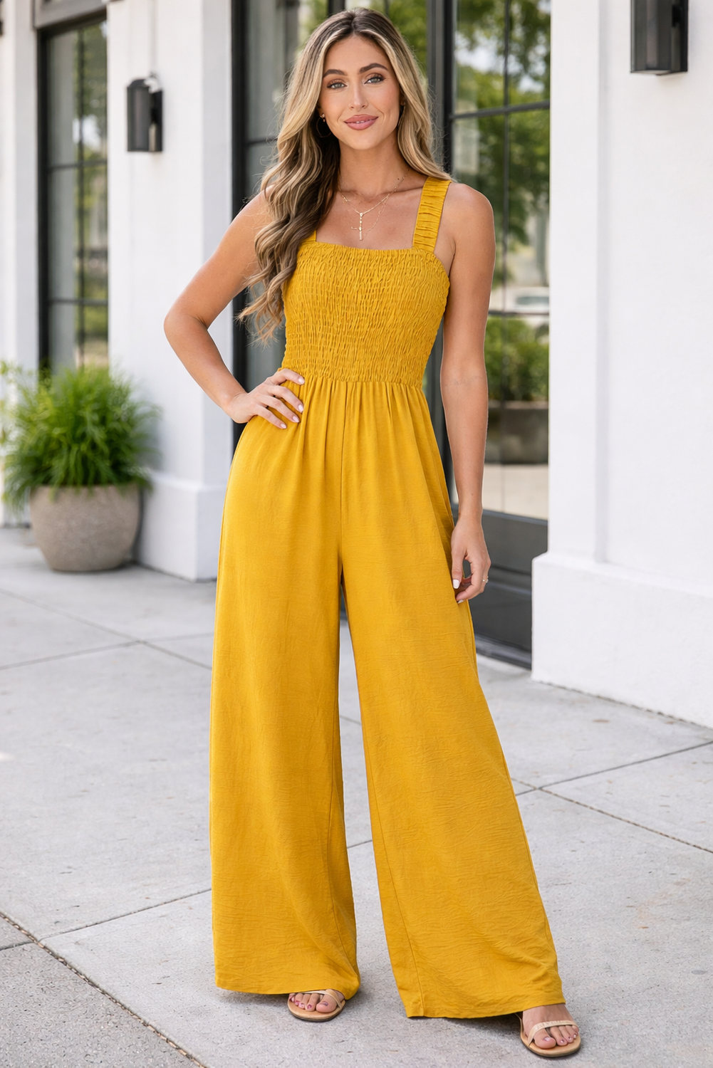 Rebecca Sleeveless Wide Leg Jumpsuit