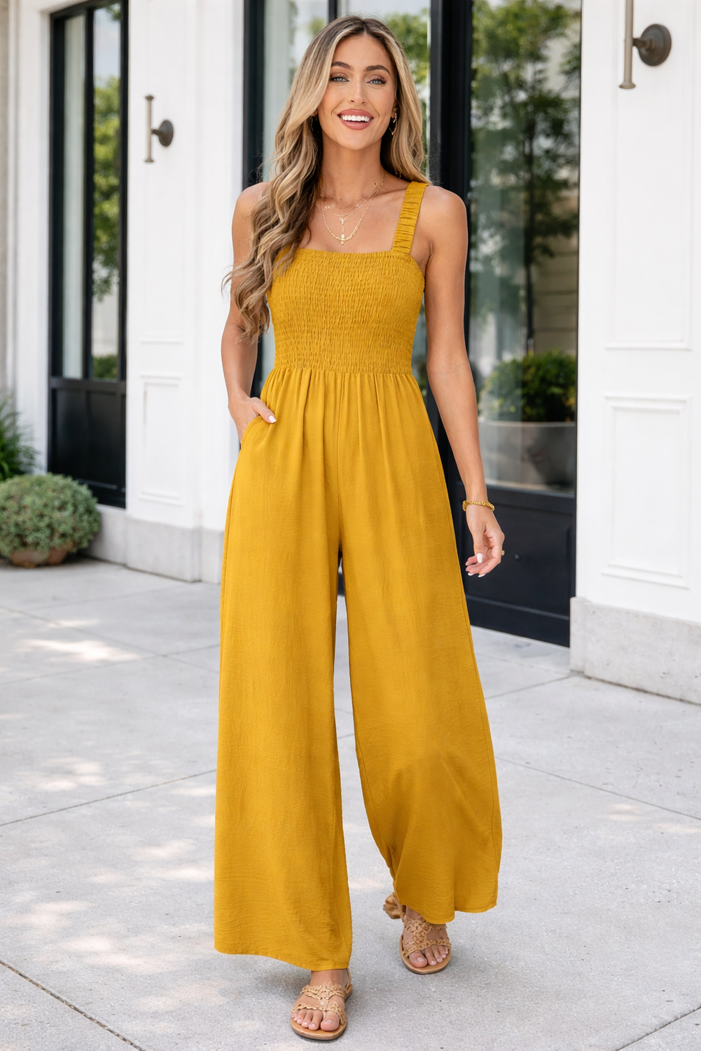 Rebecca Sleeveless Wide Leg Jumpsuit