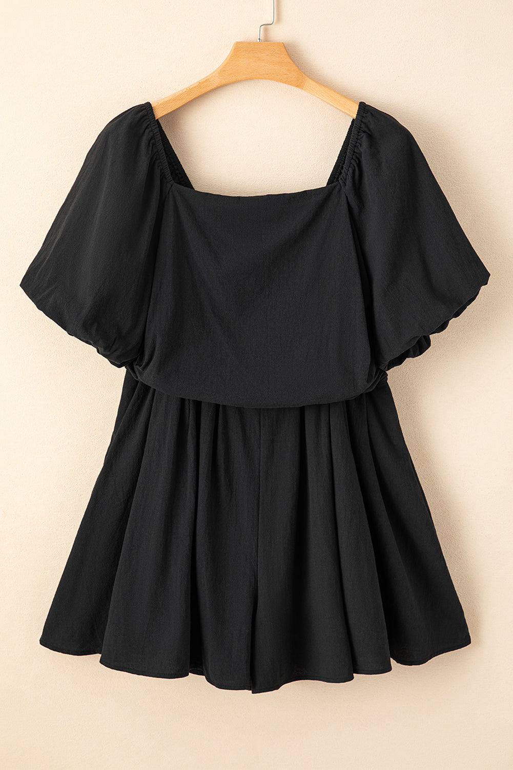 Malaysia Ruched Puff Sleeve Romper