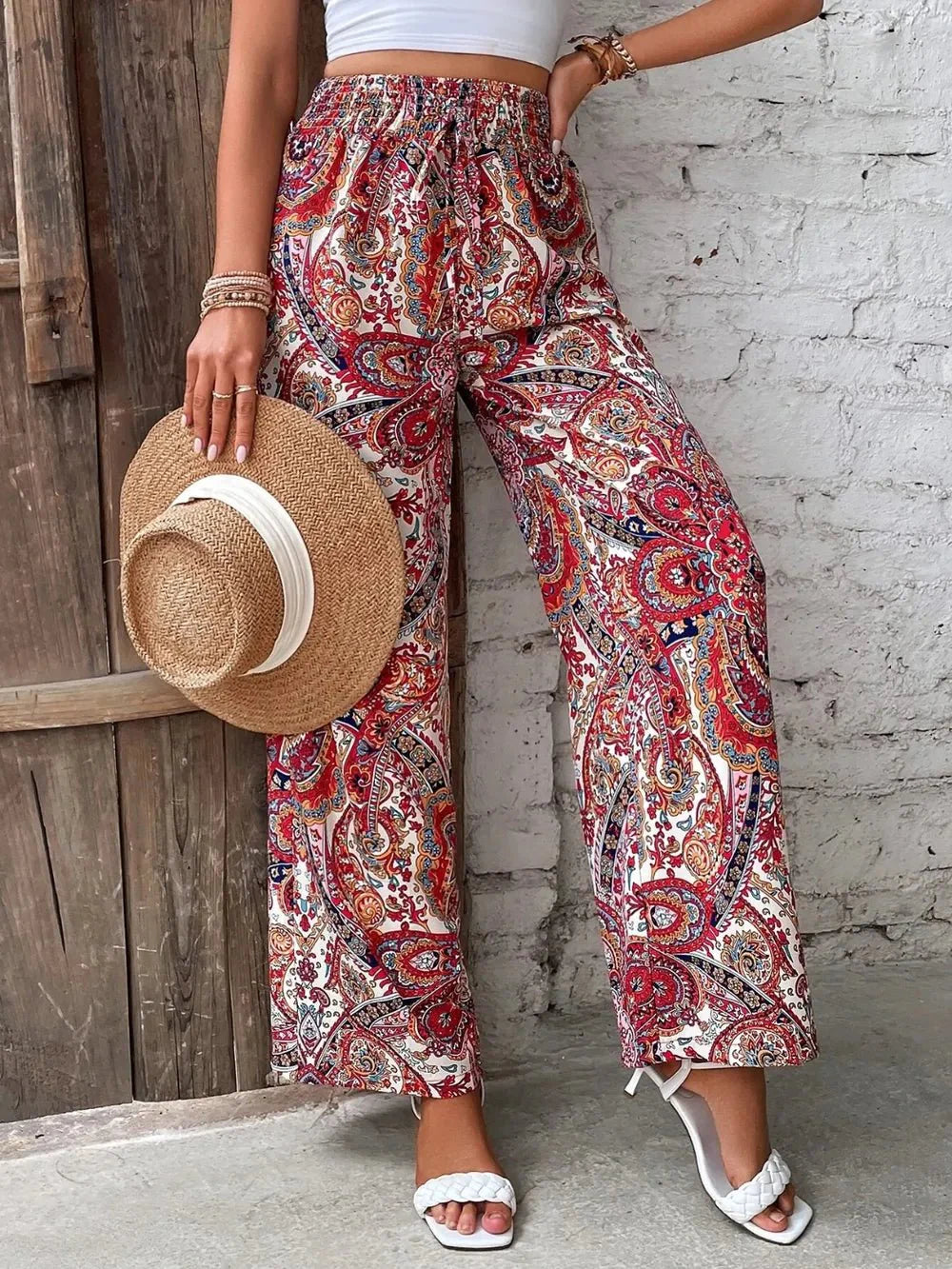 Printed Wide Leg Pants for Effortless Style and Comfort