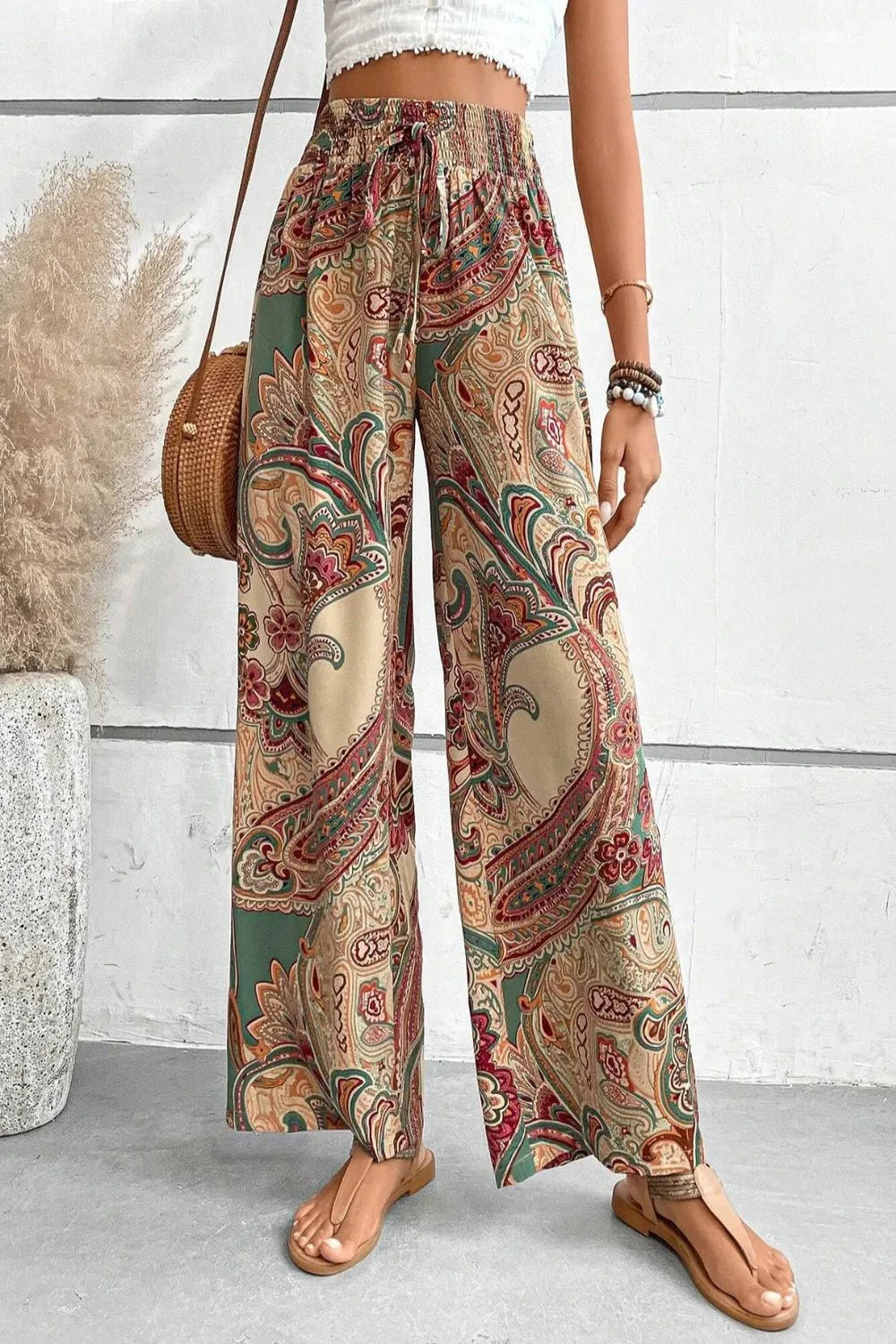 Printed Wide Leg Pants for Effortless Style and Comfort