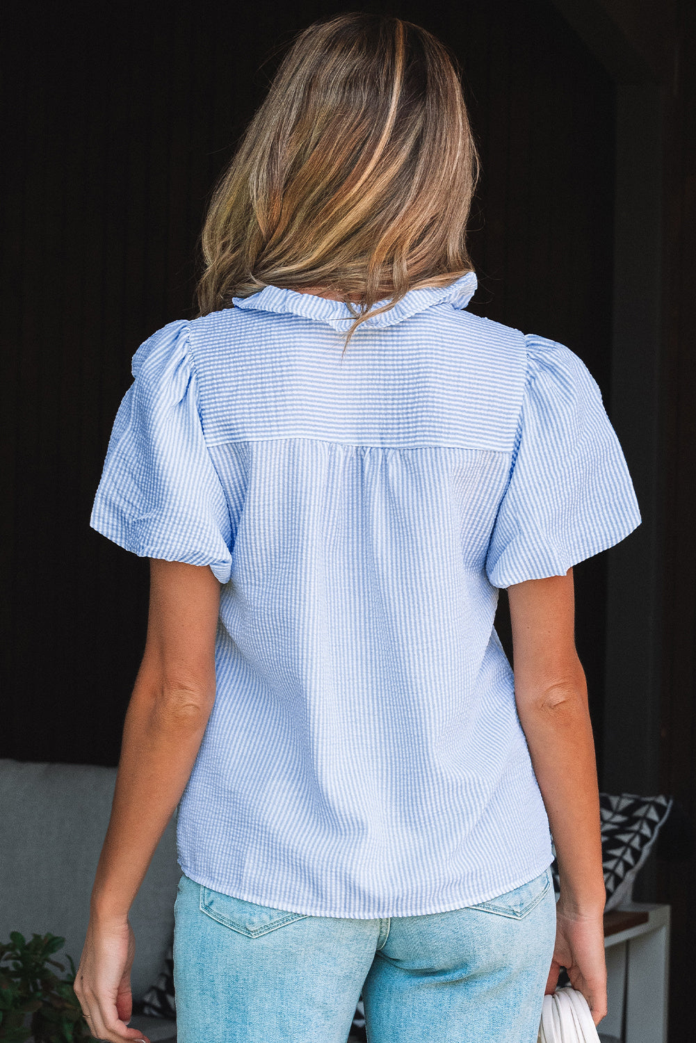 Monica Short Bubble Sleeve Shirt