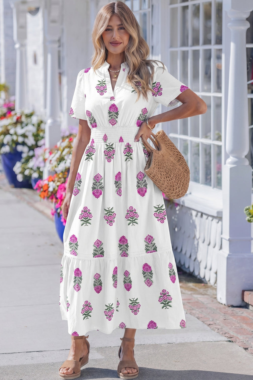 Aileen Ruffle Hem Maxi Dress