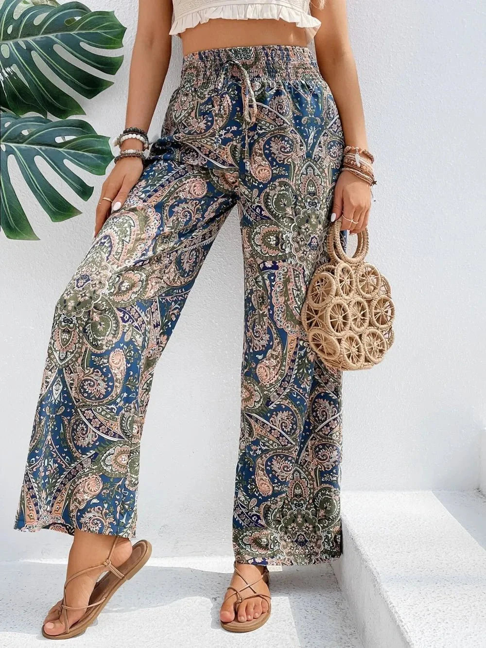 Printed Wide Leg Pants for Effortless Style and Comfort