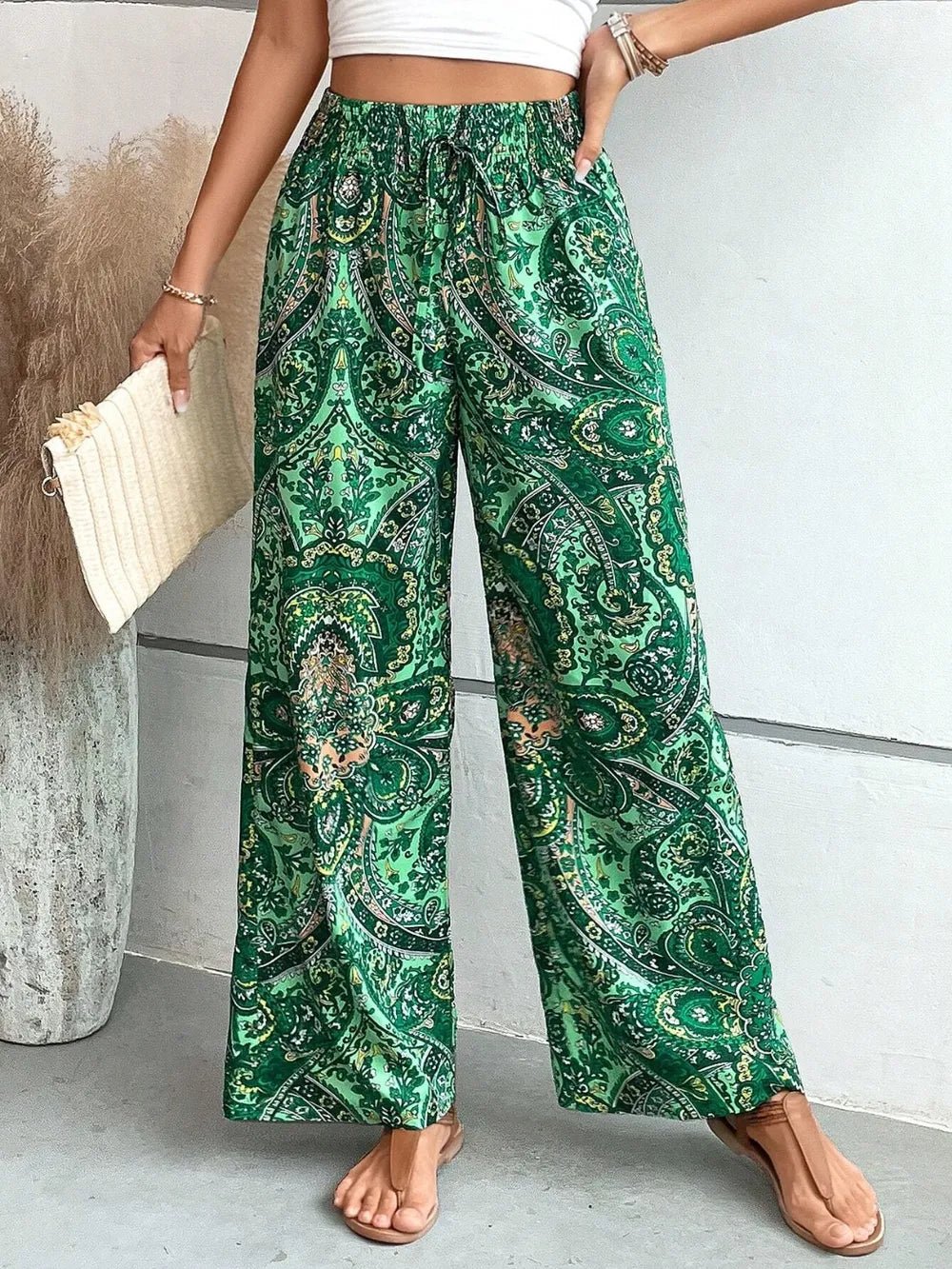Printed Wide Leg Pants for Effortless Style and Comfort