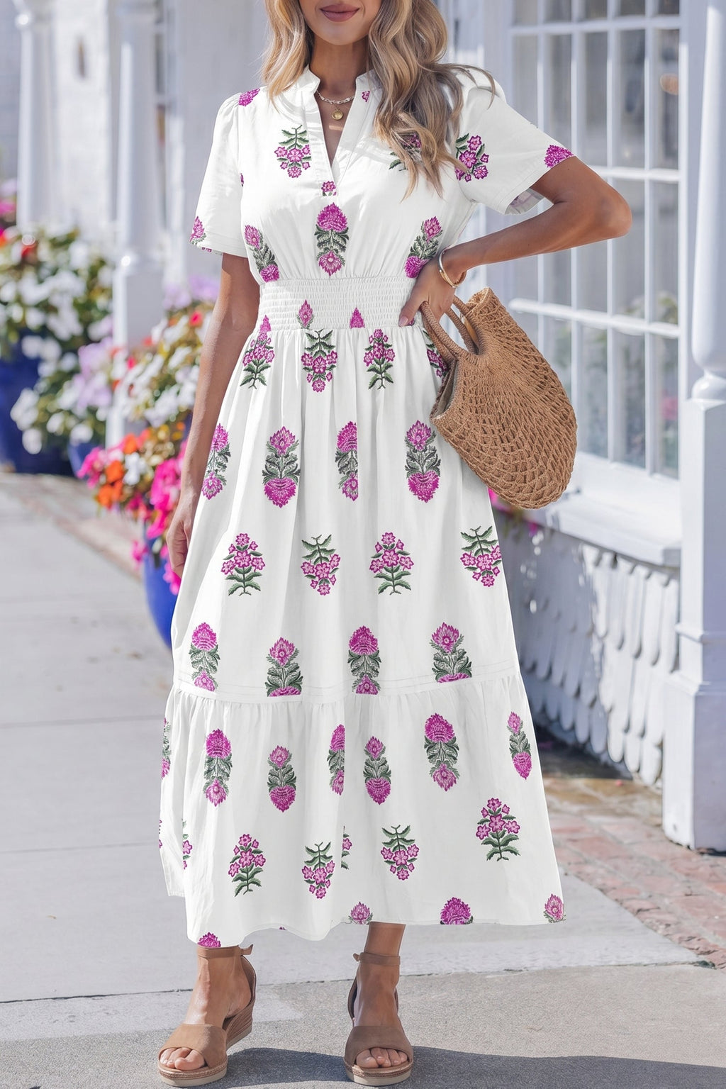 Aileen Ruffle Hem Maxi Dress