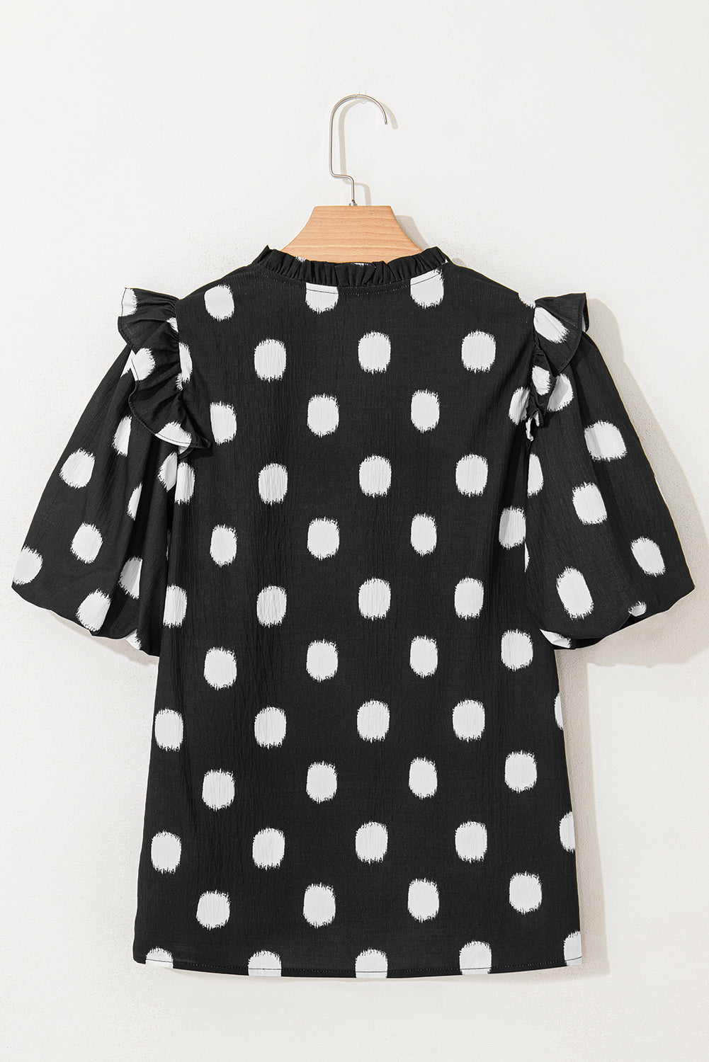 Nola Notched Balloon Sleeve Blouse