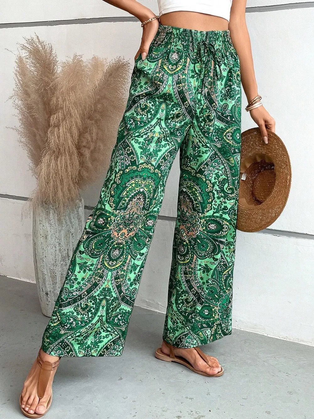 Printed Wide Leg Pants for Effortless Style and Comfort