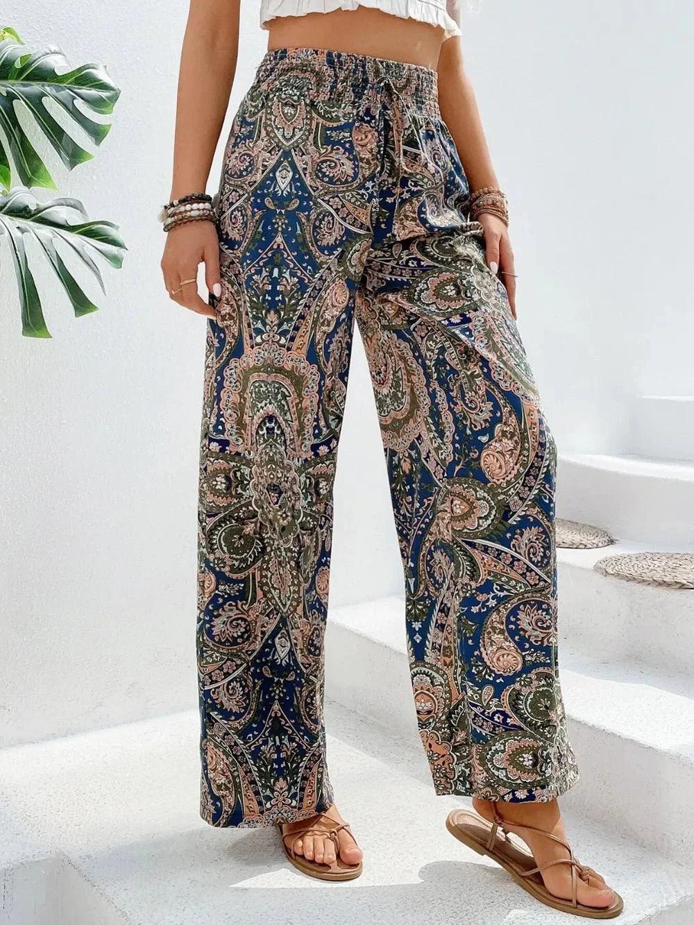 Printed Wide Leg Pants for Effortless Style and Comfort