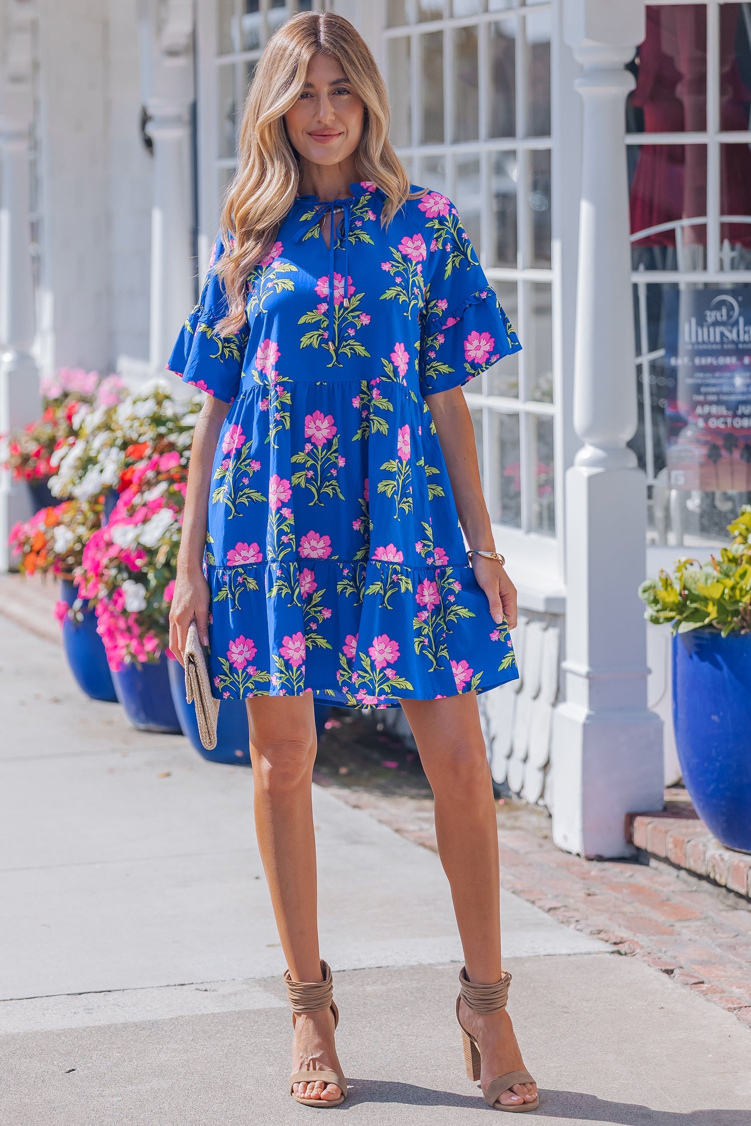 Lillian Sleeve Loose Flower Dress