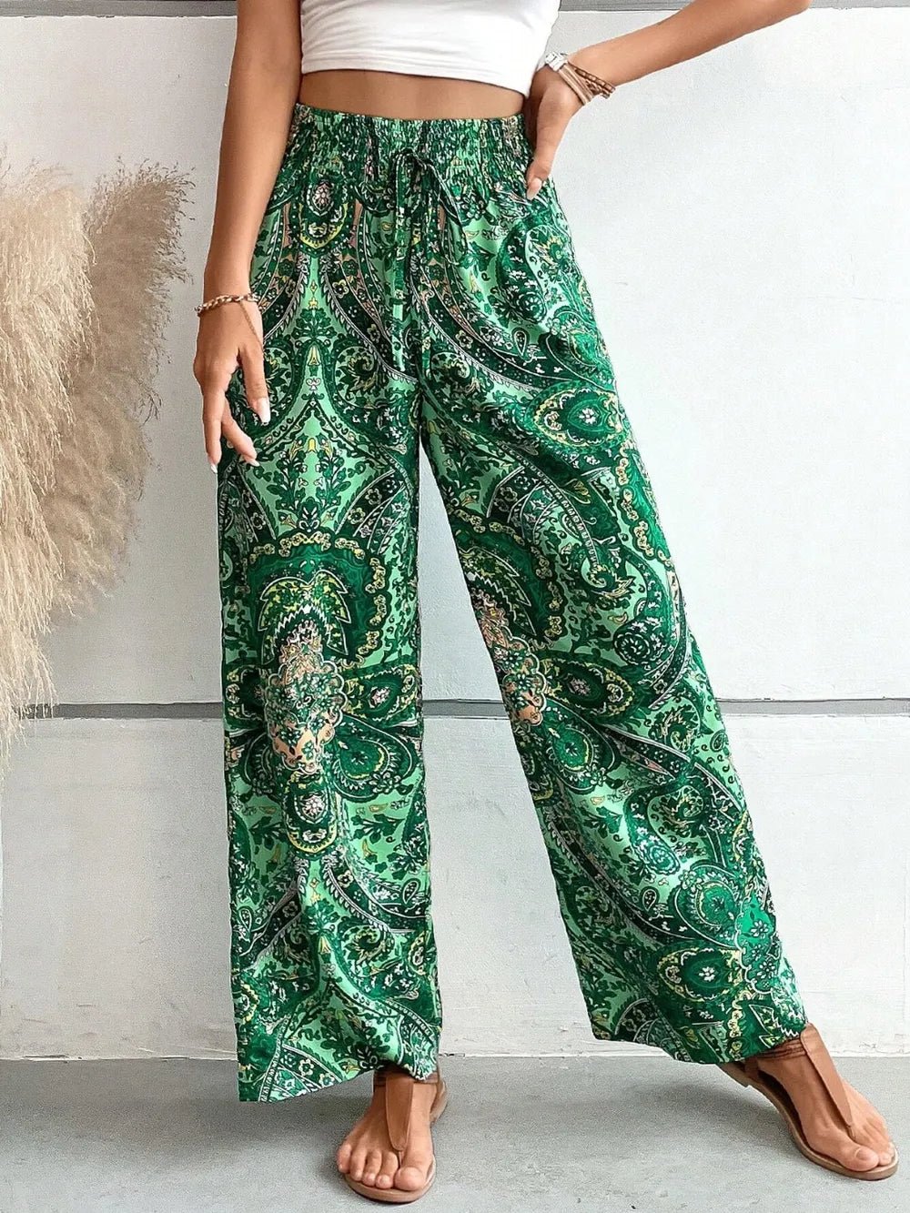 Printed Wide Leg Pants for Effortless Style and Comfort