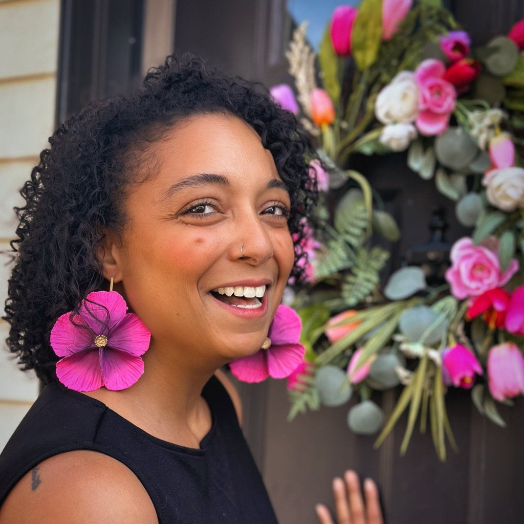 Sabine - Extra Large Flower Statement Earrings