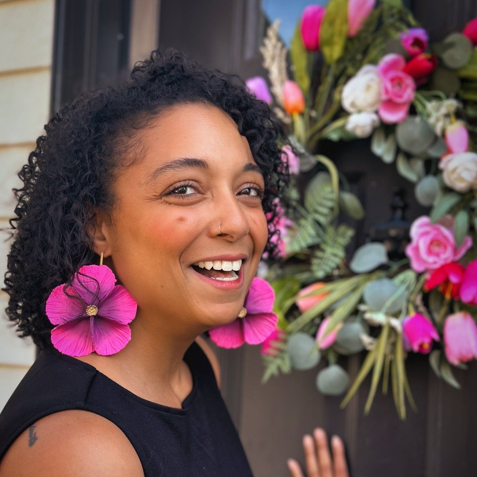 Sabine - Extra Large Flower Statement Earrings
