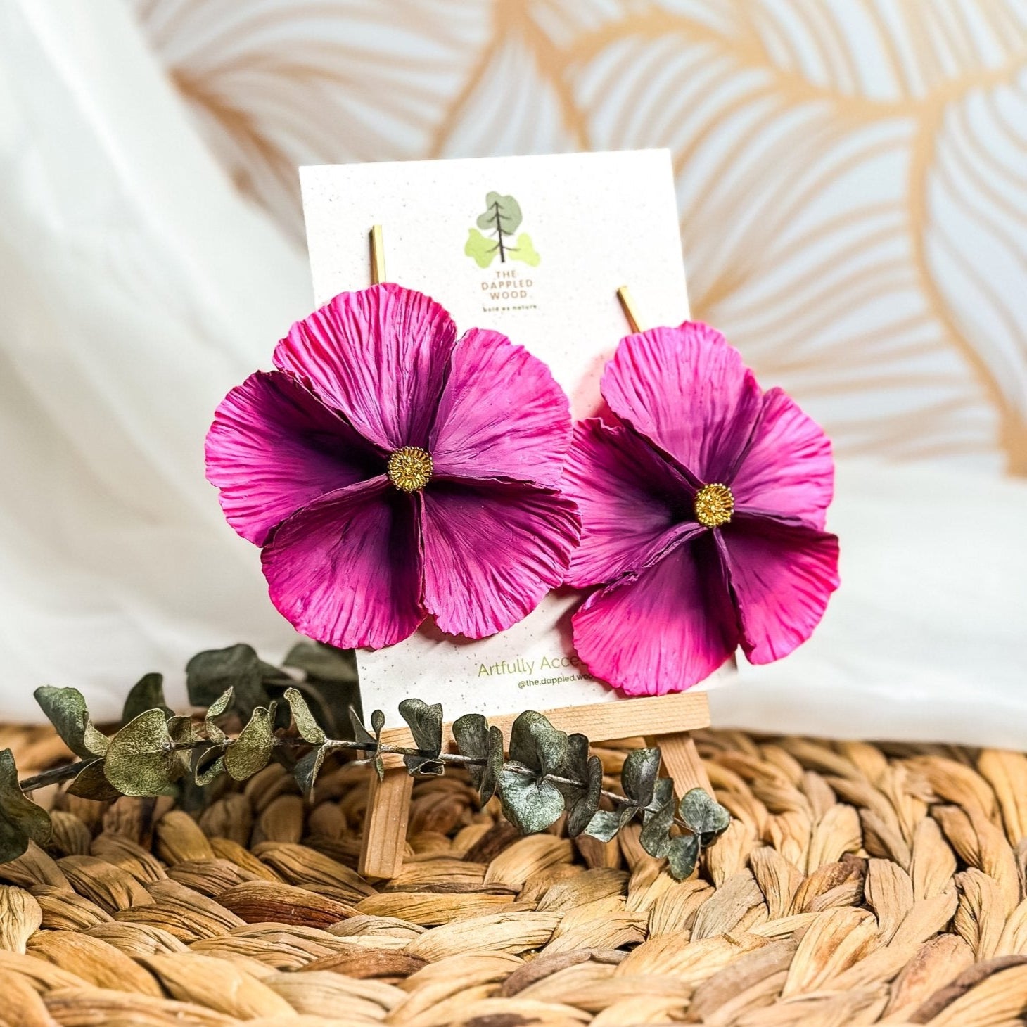 Sabine - Extra Large Flower Statement Earrings