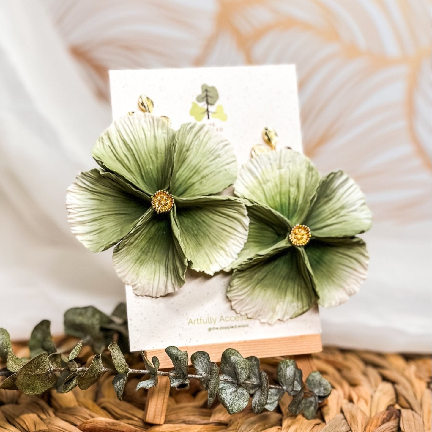 Sabine - Extra Large Flower Statement Earrings