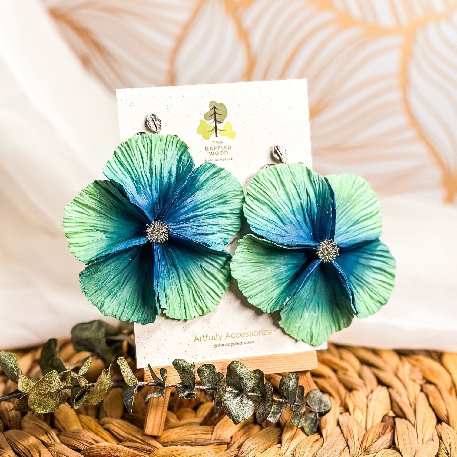 Sabine - Extra Large Flower Statement Earrings