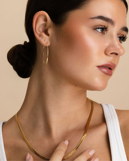 Delicate Threader Hoop Earrings